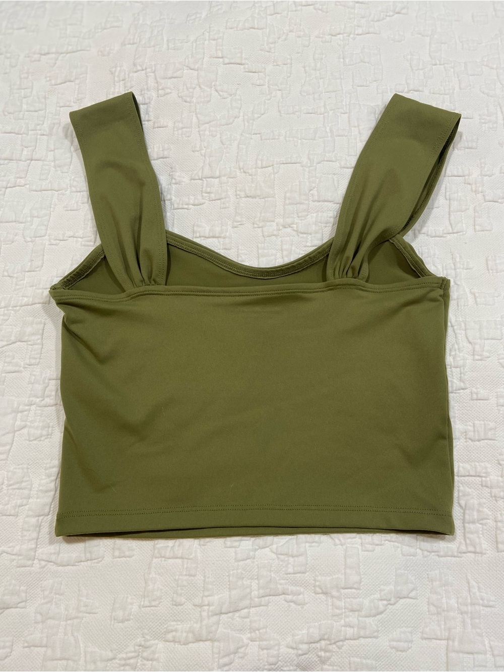 Abercrombie & Fitch Olive Green Cropped Tank Top - Picture 3 of 3